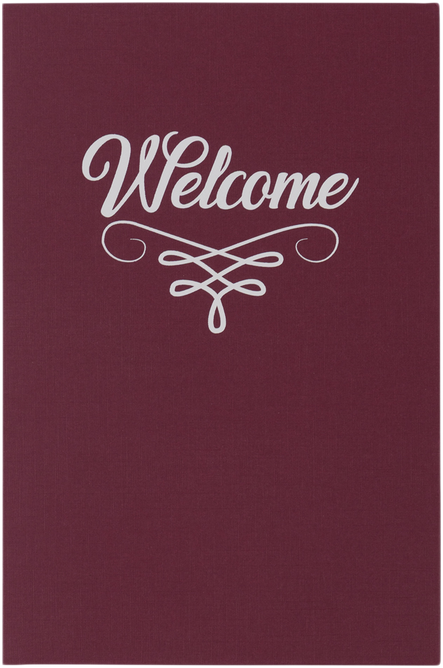 Burgundy Linen with Silver Foil 6 x 9 Welcome Folders