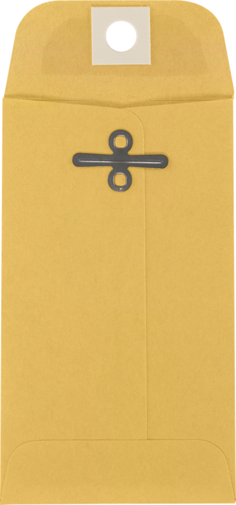 Brown Kraft 32lb #3 Coin Envelopes (2 1/2 x 4 1/4) with Clasp