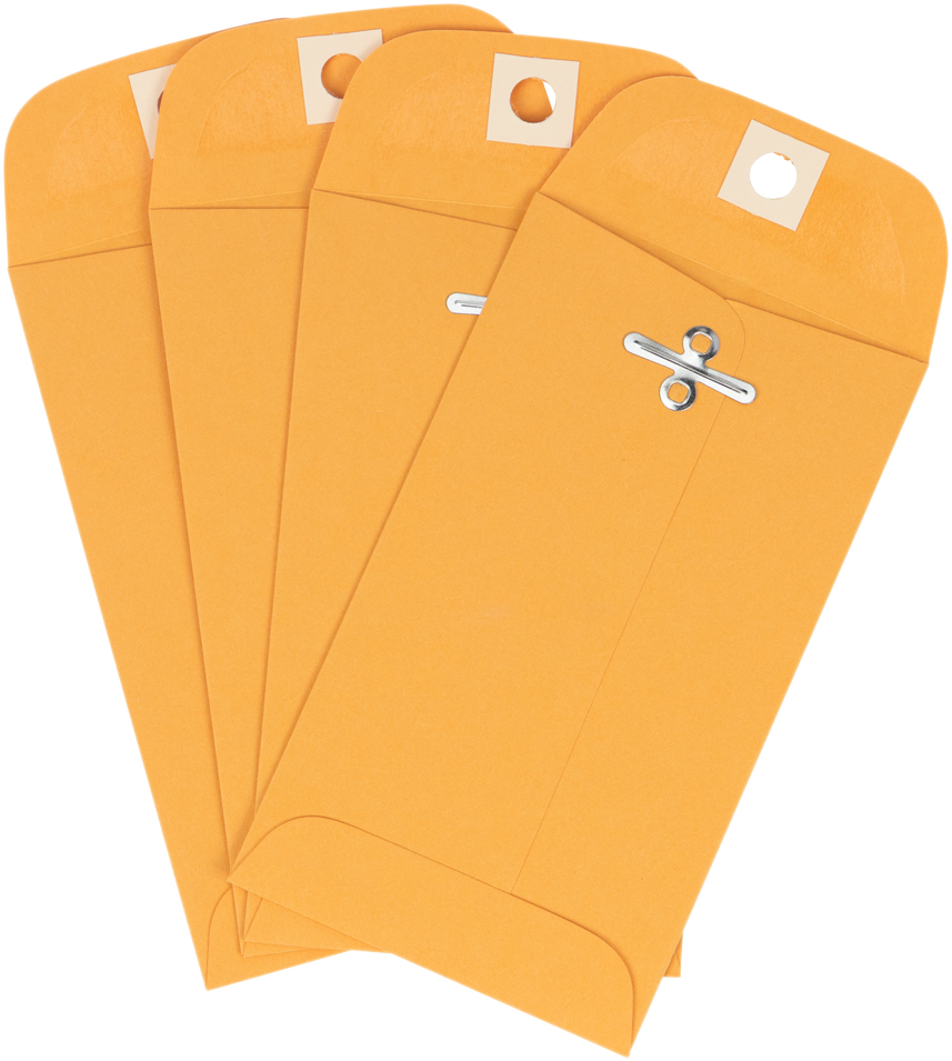 Brown Kraft 32lb #5 1/2 Coin Envelopes (3 1/8 x 5 1/2) with Clasp