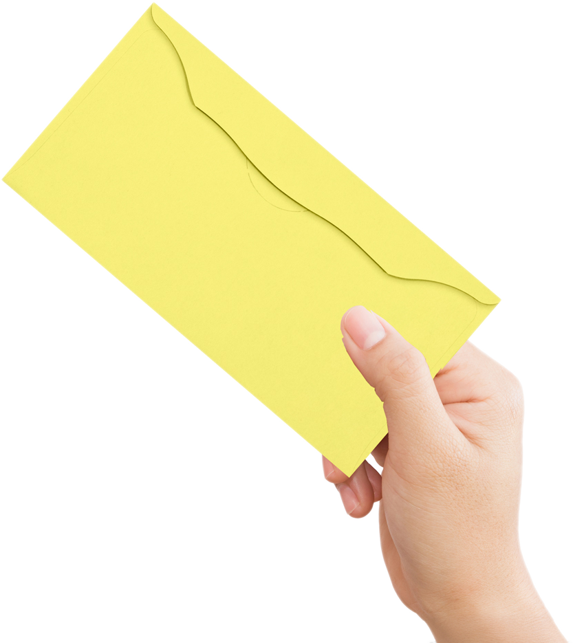 Pastel Canary Yellow 24lb 3 1/8 x 6 1/4 Offering Envelopes