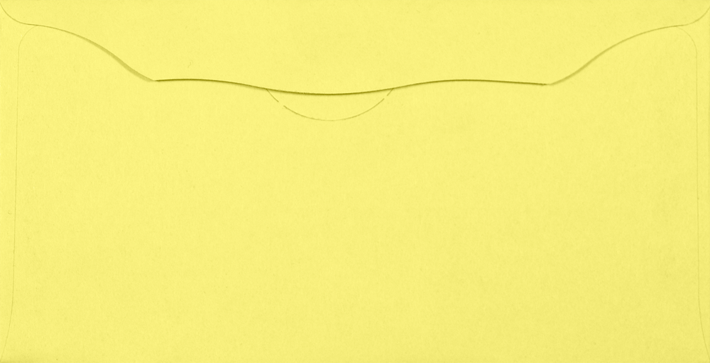 Pastel Canary Yellow 24lb 3 1/8 x 6 1/4 Offering Envelopes