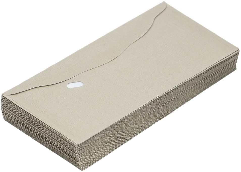 Pastel Gray 24lb 3 1/8 x 6 1/4 Offering Envelopes