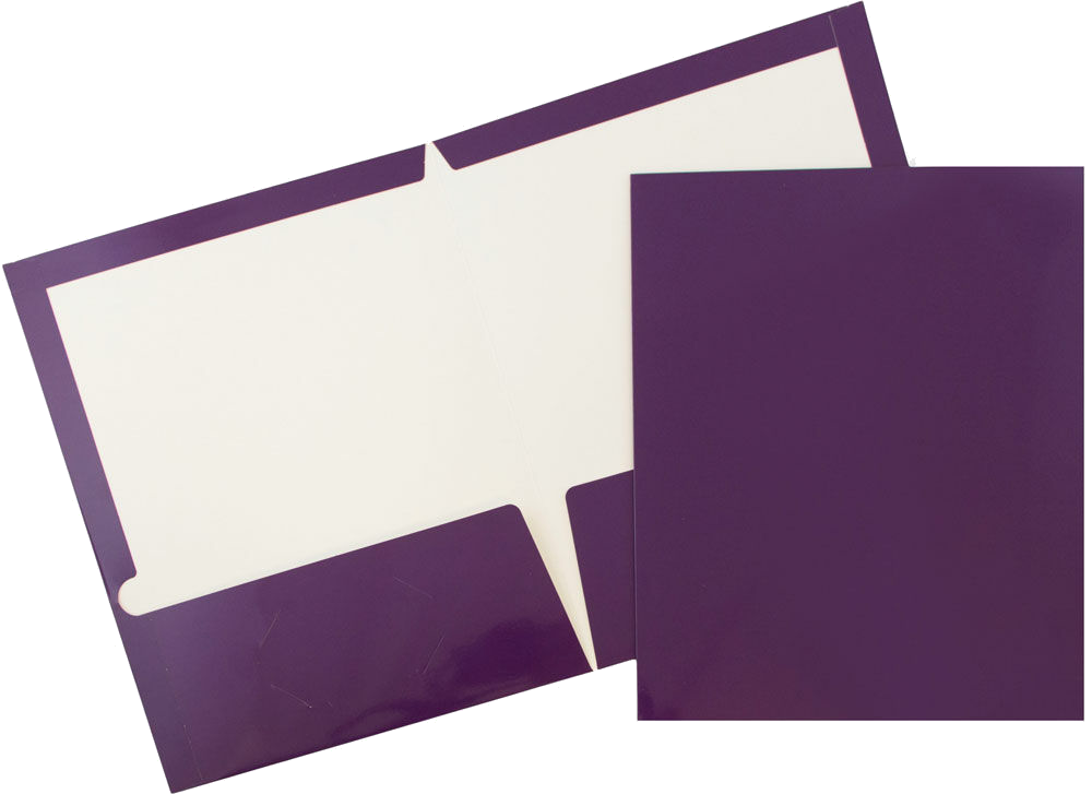 Glossy Purple 9 x 12 Standard Folders