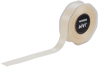 Ivory Satin 7/8 Inch x 25 Yards Ribbon