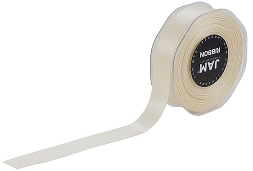 Ivory Satin 7/8 Inch x 25 Yards Ribbon