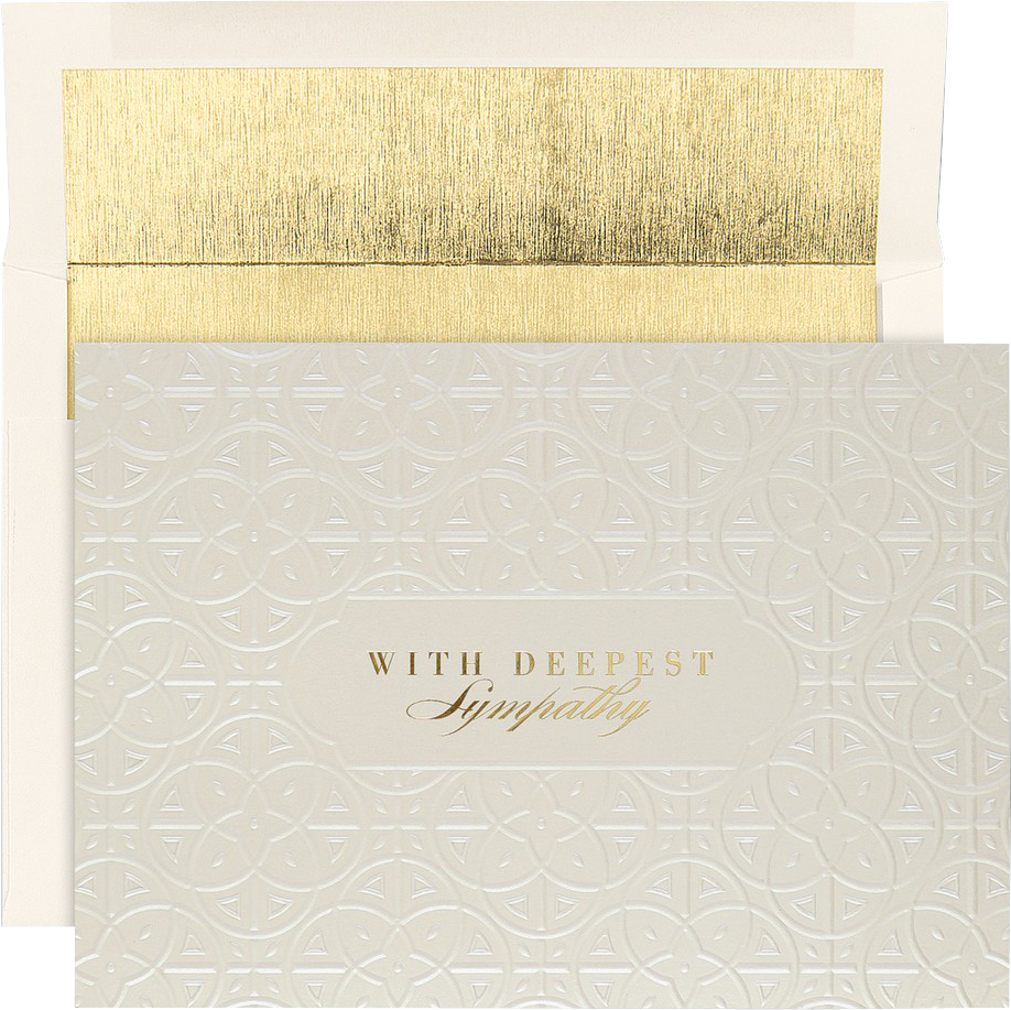 Embossed Sympathy Card Set - 25 Pack