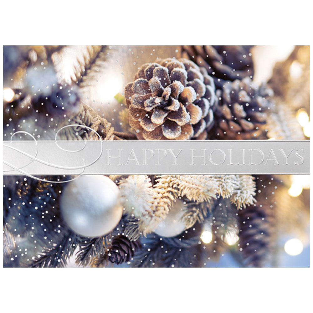 Holiday Greens Christmas Cards - 25 Pack