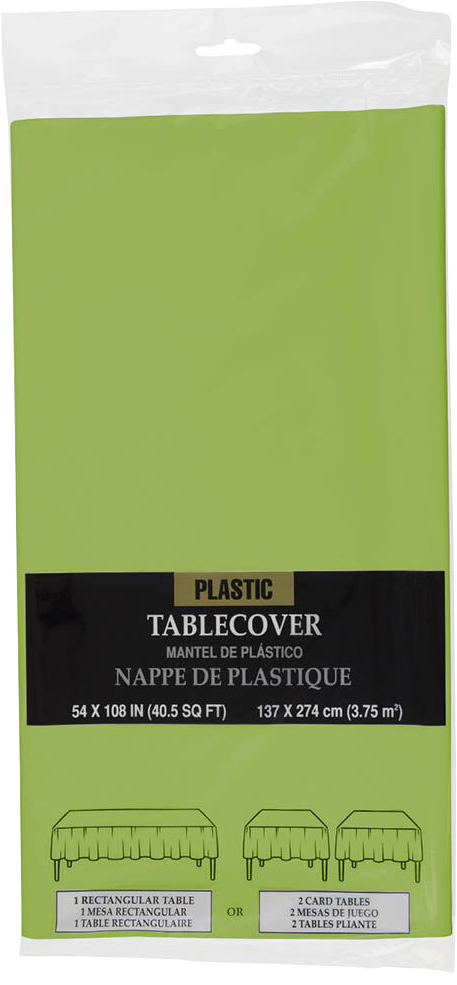 Lime Green 54 x 108 Plastic Tablecover