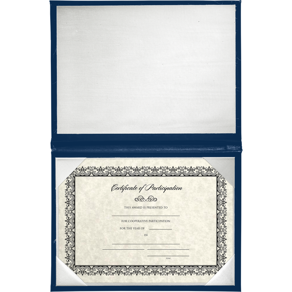 10 1/2 x 13 1/2 Landscape Padded Diploma Covers (Holds 10 x 13 Document) - Royal Blue