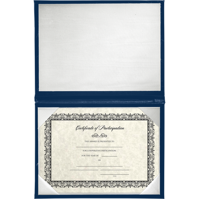 9 x 15 Landscape Padded Diploma Covers (Holds 8 1/2 x 14 Document) - Royal Blue