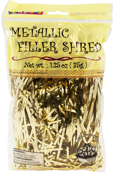 Gold Metallic Shred Tissue Paper - 1 1/4oz