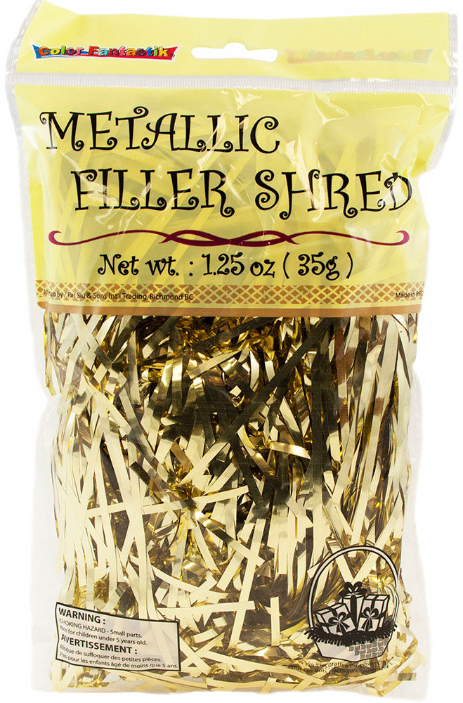 Gold Metallic Shred Tissue Paper - 1 1/4oz