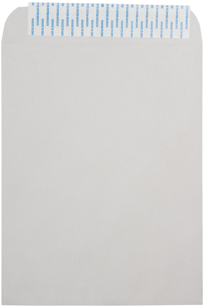 Gray Kraft 28lb 10 x 13 Open End Envelopes with Peel & Seal