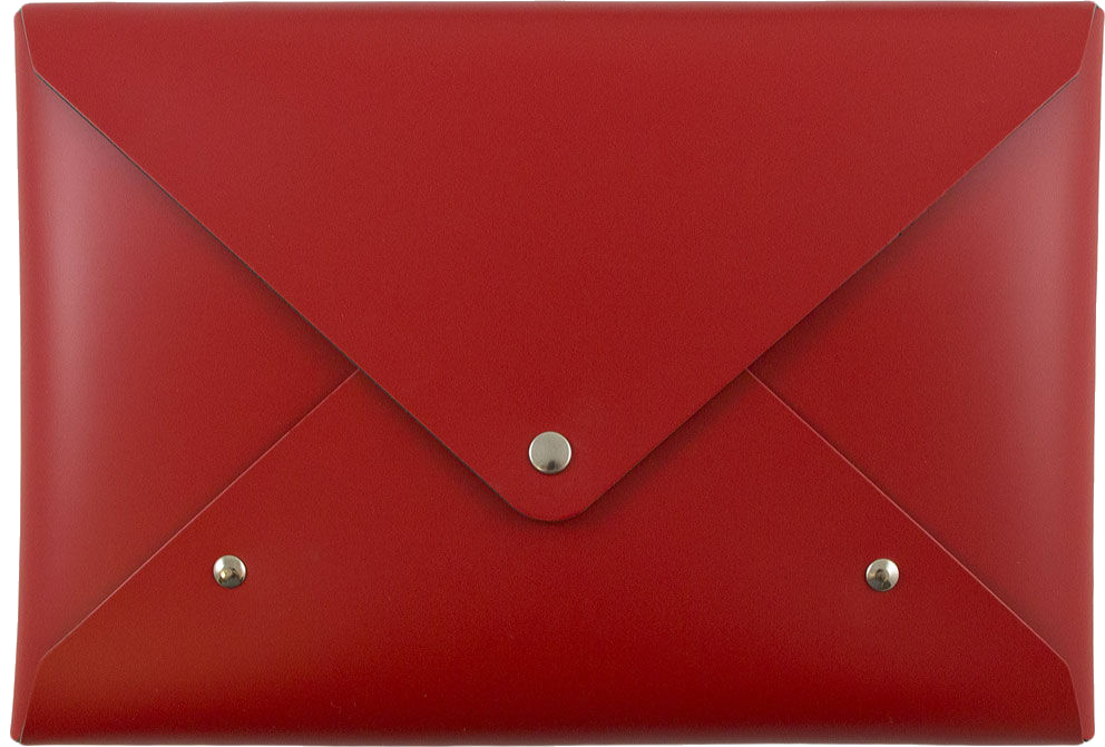 Red 6 x 9 Leather Portfolios with Snap