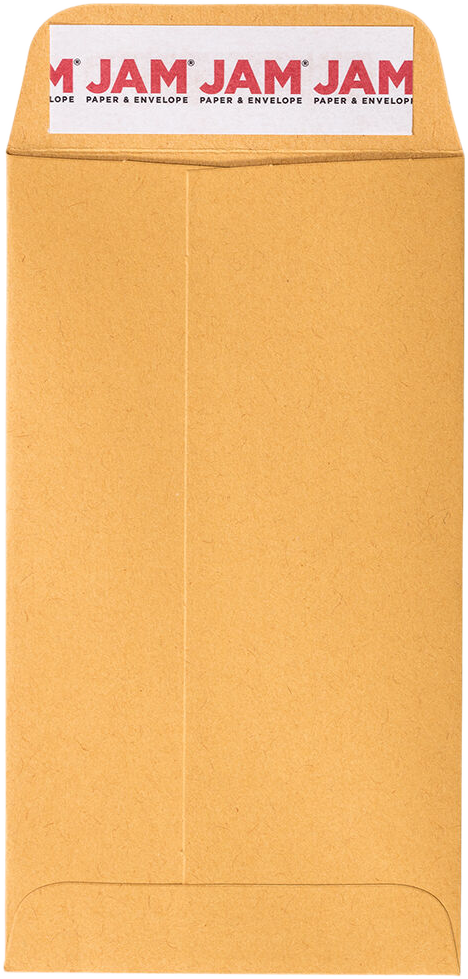 Brown Kraft 28lb #6 Coin Envelopes (3 3/8 x 6) with Peel & Seal