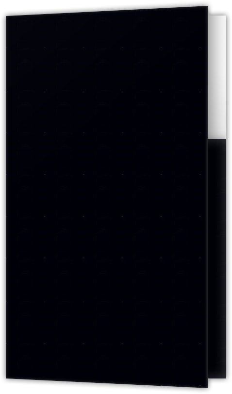 Black Semi-Gloss 14pt C1S 2 3/4 x 4 1/2 One Curved Pocket Key Card Holders with 3 Inch Pocket