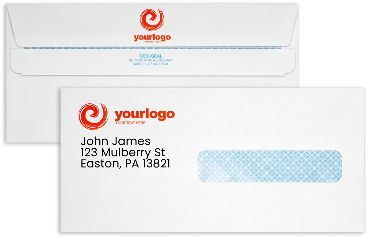 White with Security Tint 24lb #10 1/2 Health Insurance Envelopes (4 1/2 x 9 1/2) with Peel & Seal