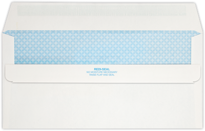 White with Security Tint 24lb #10 1/2 Health Insurance Envelopes (4 1/2 x 9 1/2) with Peel & Seal