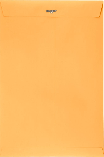 Brown Kraft 24lb 10 x 15 Open End Envelopes with Clasp