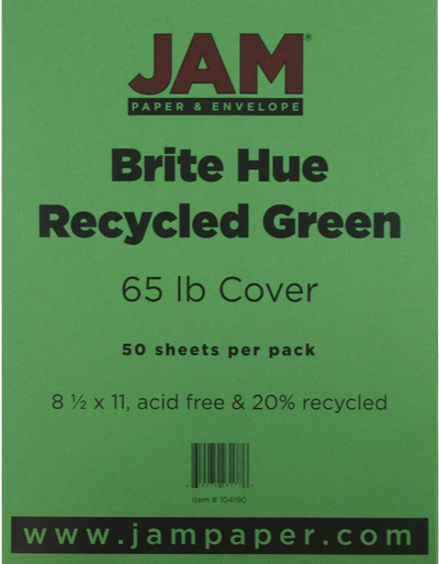 Holiday Green 65lb 8 1/2 x 11 Cardstock
