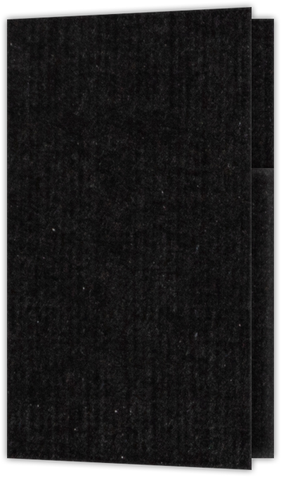 Deep Black Linen 100lb 2 3/4 x 4 1/2 One Curved Pocket Key Card Holders with 3 Inch Pocket