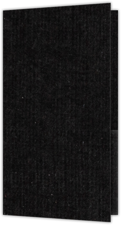 Deep Black Linen 100lb 3 3/8 x 6 One Pocket Key Card Holders with 2 1/2 Inch Pocket