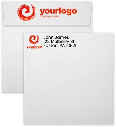White 28lb 6 1/2 x 6 1/2 Square Envelopes with Peel & Seal