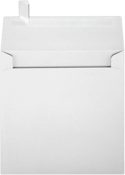 White 28lb 7 x 7 Square Envelopes with Peel & Seal
