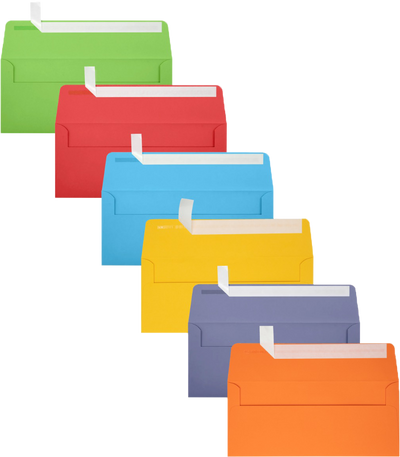 Assorted Primary #10 (4 1/8 x 9 1/2) Envelopes - 150 Pack