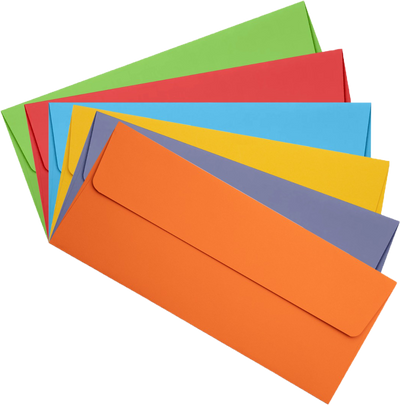 Assorted Primary #10 (4 1/8 x 9 1/2) Envelopes - 150 Pack