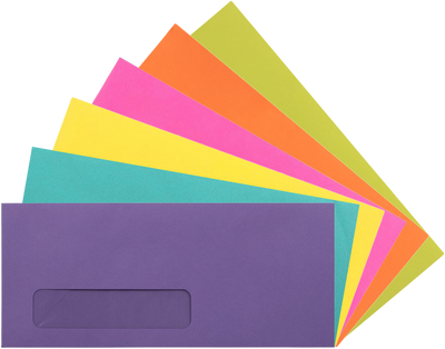 Assorted #10 Window Envelope (3 1/2 x 6 1/2) - 150 Pack