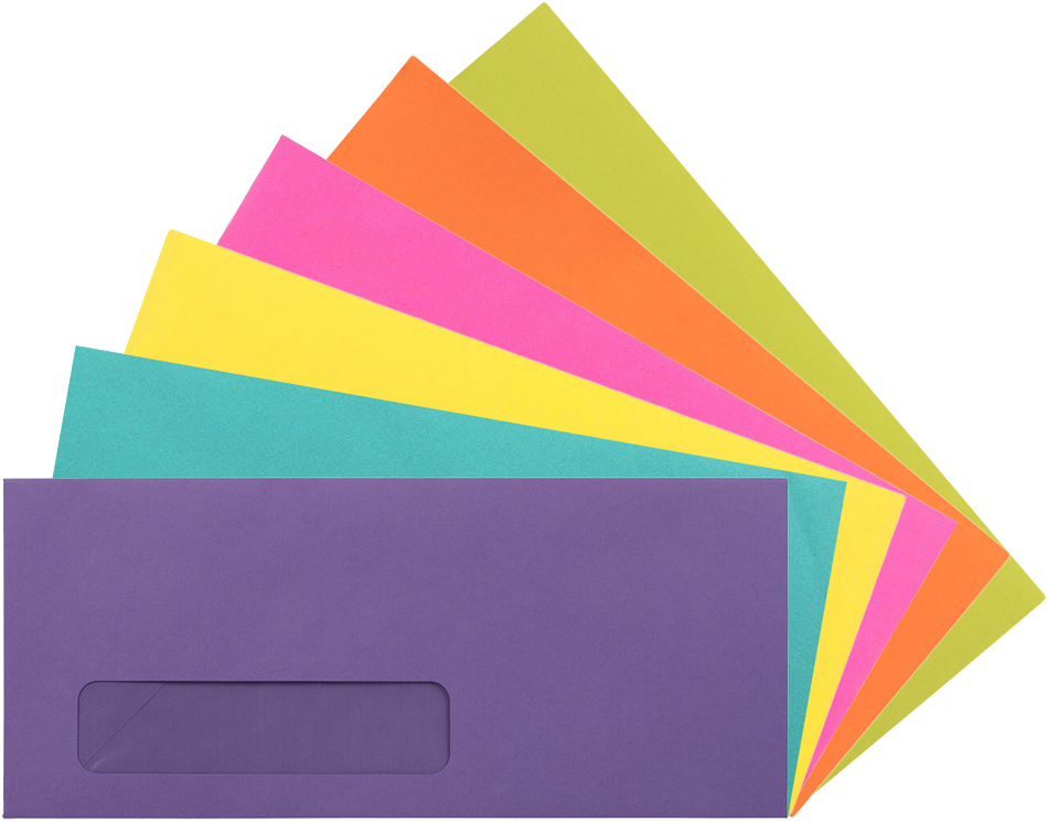 Assorted #10 Window Envelope (3 1/2 x 6 1/2) - 150 Pack