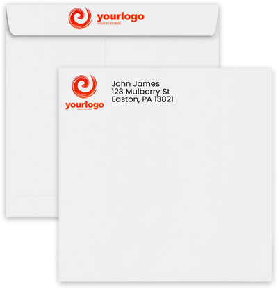 White 28lb 9 x 9 Square Envelopes with Peel & Seal