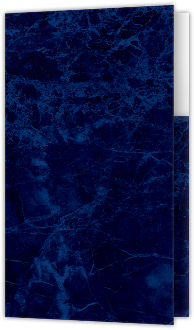 Blue Semi-Gloss 14pt C1S 2 3/4 x 4 1/2 One Curved Pocket Key Card Holders with 3 Inch Pocket