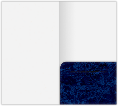 Blue Semi-Gloss 14pt C1S 3 3/8 x 6 One Pocket Key Card Holders with 2 1/2 Inch Pocket