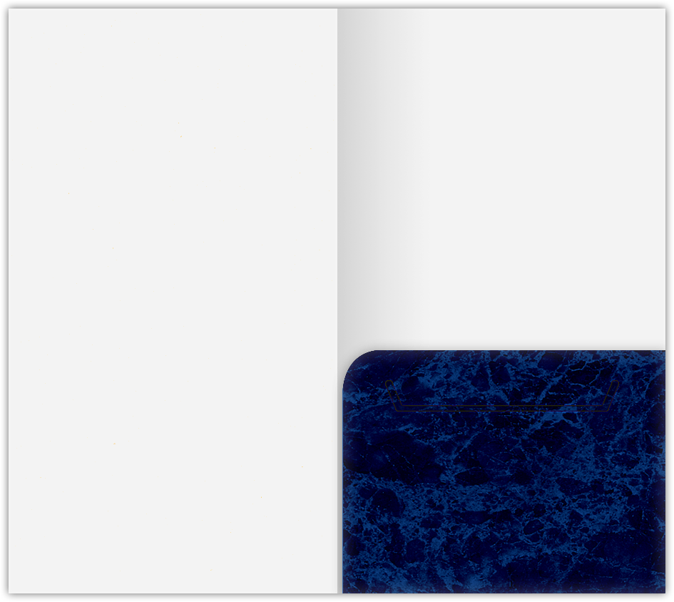 Blue Semi-Gloss 14pt C1S 3 3/8 x 6 One Pocket Key Card Holders with 2 1/2 Inch Pocket