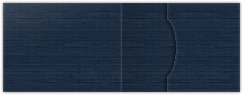 Dark Blue Linen 100lb 2 3/4 x 3 3/4 One Pocket Key Card Holders with 2 1/4 Inch Pocket