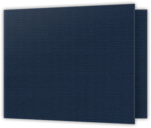 Dark Blue Linen 100lb 2 3/4 x 3 3/4 One Pocket Key Card Holders with 2 1/4 Inch Pocket