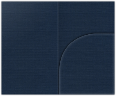 Dark Blue Linen 100lb 2 3/4 x 4 1/2 One Curved Pocket Key Card Holders with 3 Inch Pocket