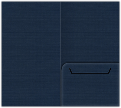 Dark Blue Linen 100lb 3 3/8 x 6 One Pocket Key Card Holders with 2 1/2 Inch Pocket