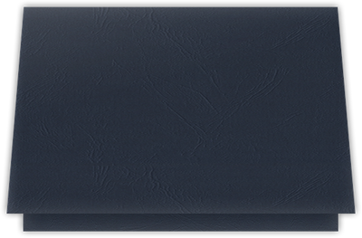 Deep Blue Cordwain 90lb 5 1/8 x 3 3/8 One Pocket Landscape Photo Holders with 1 3/8 Inch Pocket