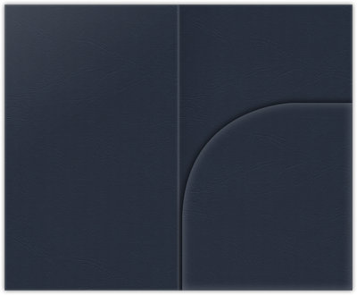 Deep Blue Cordwain 90lb 2 3/4 x 4 1/2 One Curved Pocket Key Card Holders with 3 Inch Pocket