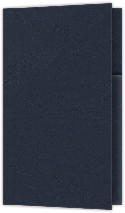 Deep Blue Cordwain 90lb 2 3/4 x 4 1/2 One Curved Pocket Key Card Holders with 3 Inch Pocket