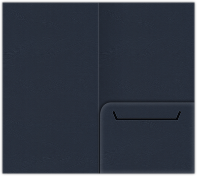 Deep Blue Cordwain 90lb 3 3/8 x 6 One Pocket Key Card Holders with 2 1/2 Inch Pocket