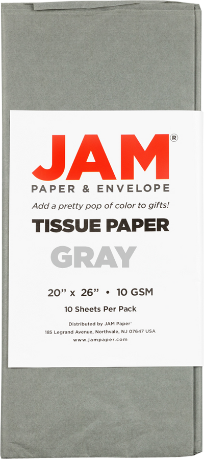 Gray Tissue Paper (20 x 26) - 10 Sheets