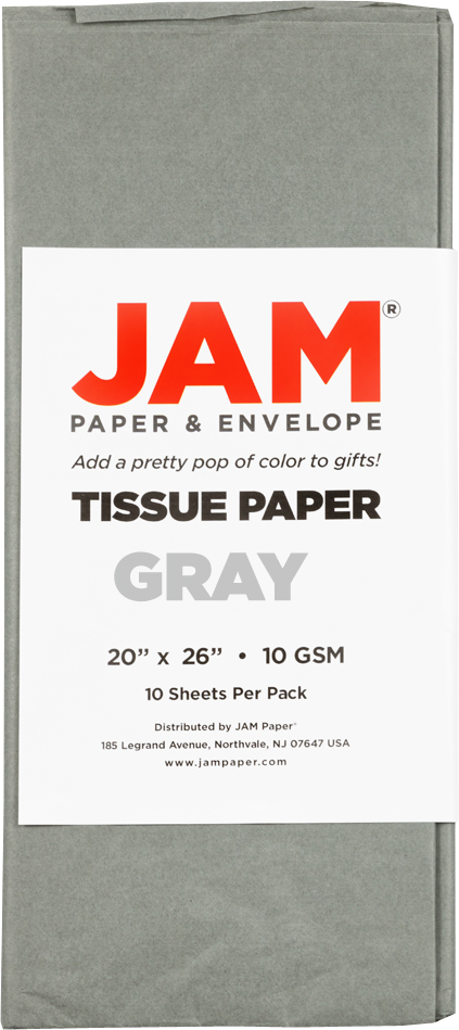 Gray Tissue Paper (20 x 26) - 10 Sheets