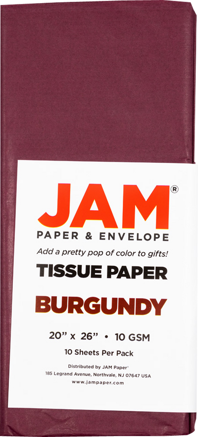 Burgundy Tissue Paper (20 x 26) - 10 Sheets