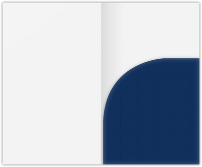 Navy Semi-Gloss 14pt C1S 2 3/4 x 4 1/2 One Curved Pocket Key Card Holders with 3 Inch Pocket