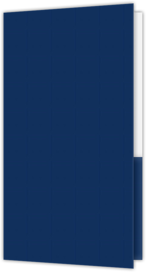 Navy Semi-Gloss 14pt C1S 3 3/8 x 6 One Pocket Key Card Holders with 2 1/2 Inch Pocket