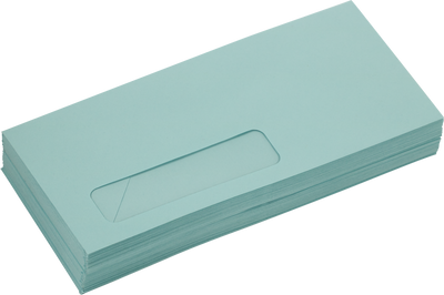 Pastel Blue 24lb #10 Window Envelopes (4 1/8 x 9 1/2)